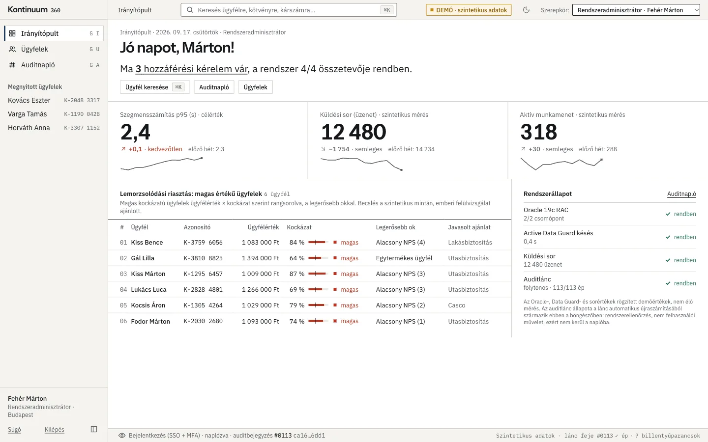 Insurance broker: B2C CRM and campaign platform, our own demo