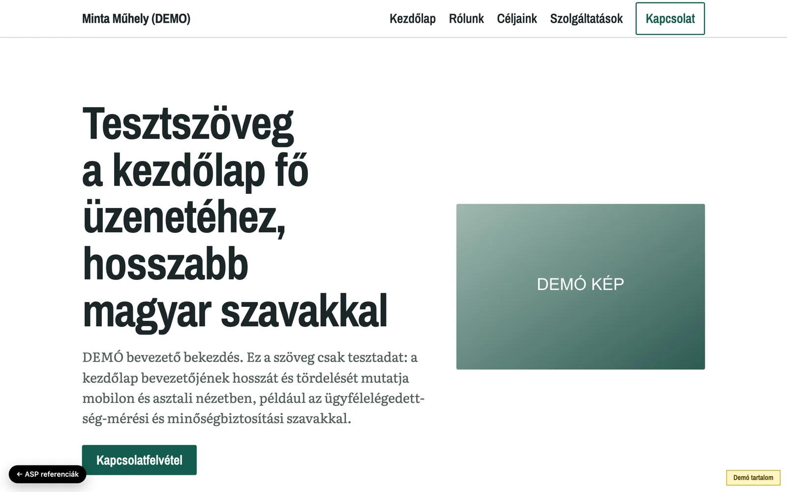 Multi-page company website website, home page